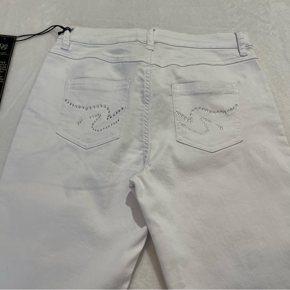 DIANE GILMAN DG2 WOMENS WHITE DENIM JEANS SIZE 6 P - Picture 8 of 8
